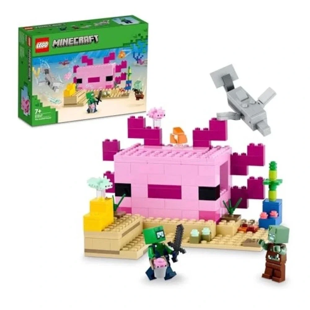 Lego Minecraft Axolotl House 21247 Building Toy Set 242 Pcs New Sealed Retired